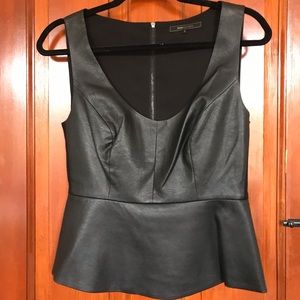 BCBG leather top